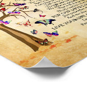 Poetry Print Model Wall Art - Poster papier (Hoek)