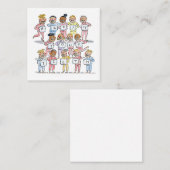 Poets je tanden vierkante visitekaartje (Voorkant / Achterkant)