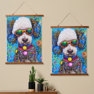 Poetsen in stijl hangend wandkleed