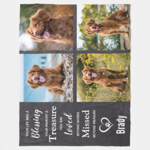 Poetsverlies Memorials Keepomwille Dog Foto Collag Fleece Deken