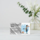 poetsvrouw | dienstmeisje visitekaartje (Staand voorkant)