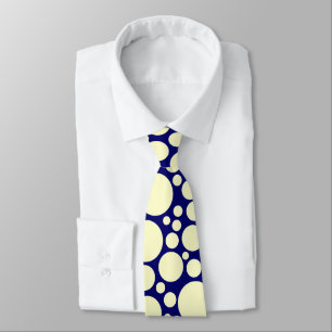 Poettering - Cream op donkerblauw Stropdas