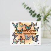 Poëzie en vlinders op een briefkaart (Staand voorkant)