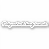 Poëzie Evokes vinylsticker op maat gesneden Sticker (Voorkant)