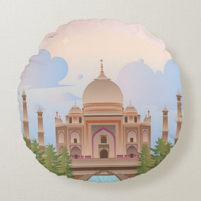 Poëzie in marmer rond kussen (Voorkant)