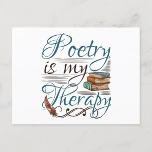 Poëzie is mijn schrijfster van de therapiedichter briefkaart