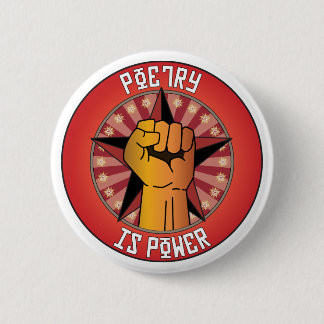 Poëzie is stroom ronde button 5,7 cm