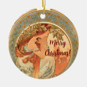 Poëzie, kerstcadeau keramisch ornament (Voorkant)