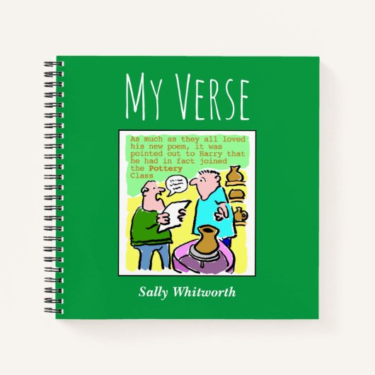 Poëzie Notitieboek met naam eigenaar (Voorkant)