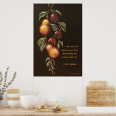 Poëzie, peren en Plums Fine Art Poster (Keuken)