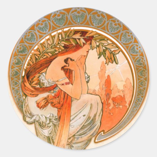 Poëzie Ronde Sticker (Voorkant)