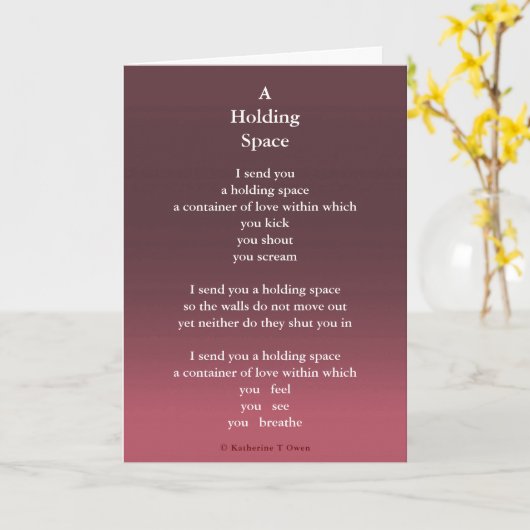 Poëziekaart - Emotionele Genezing - Kaart om Ruimt (Gele Bloem)