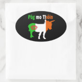 Pog Mo Thoin - Irish Humor Ovale Sticker (Tas)