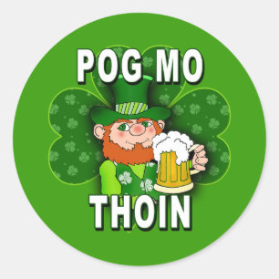 POG MO THOIN Tshirts en producten Ronde Sticker