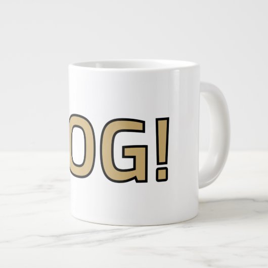 Pog! Text Mug - Luca Kaneshiro Fanart Extra Grote Beker (Voorkant rechts)