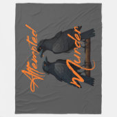 Poging Murder Black Crows Sinaasappel Fleece Deken (Voorkant)