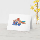 Poging om af te vallen grappig cartoon ontwerp kaart (Gele Bloem)