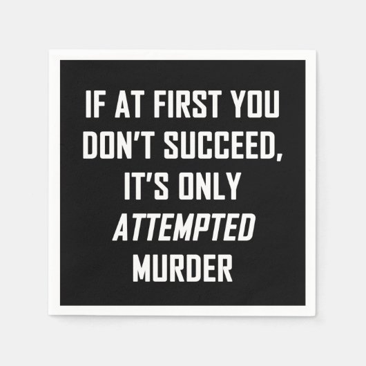 Poging tot moord servet (Voorkant)