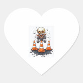 Pogo Botten � Crazy Skeleton op de Verhuizing Hart Sticker (Voorkant)