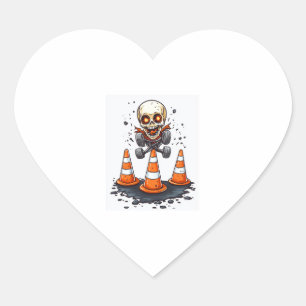 Pogo Botten � Crazy Skeleton op de Verhuizing Hart Sticker