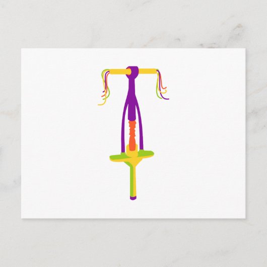 Pogo Stick Briefkaart (Voorkant)