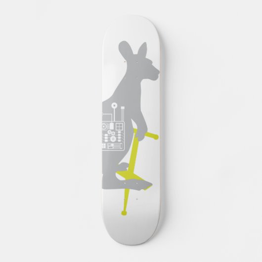 Pogo-Stick Kangaroo Skateboard Deck (Recto)