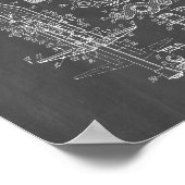 Pogo Stick Patent - Chalkboard Poster (Hoek)