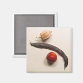 poha , bonen en pruimen magneet (Voorkant / Achterkant)