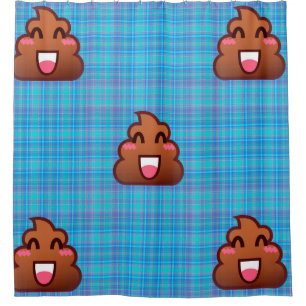 poïde poep emoji douchegordijn