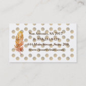 Poids rose Points d'or Carte Bussines (Dos)