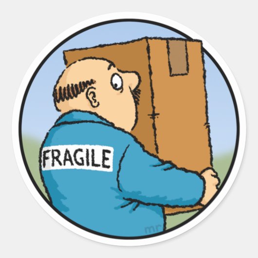 Poignée avec autocollant de soins (Devant)