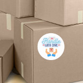 Poignée Avec Soin Stickers Classic Rond