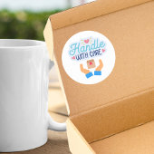 Poignée Avec Soin Stickers Classic Rond