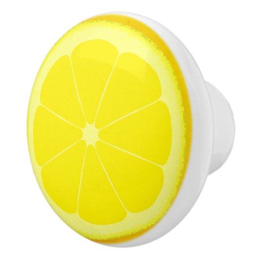 Poignée de bouton de tranche de citron jaune (Droite)