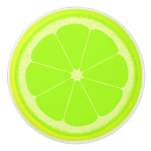 Poignée de bouton de tranche de fruits vert citron (Devant)
