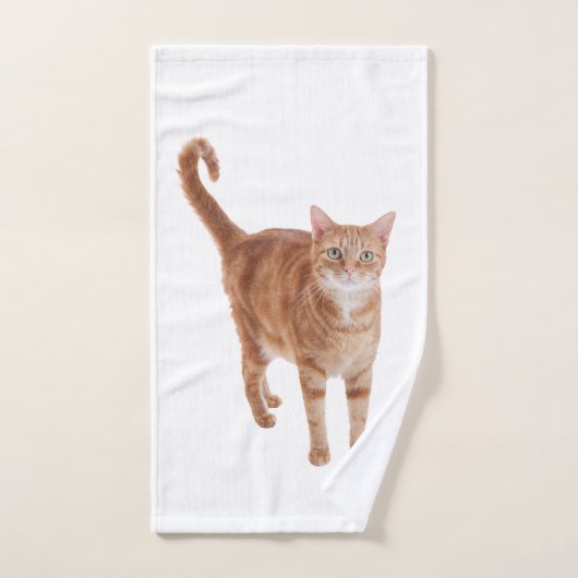 Poignée de chat orange (Serviette à main)