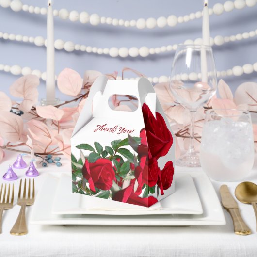 Poignée de Merci Red Roses Ballotins (Mariage)