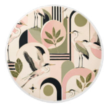 Poignée de meuble en forme de héron Art Déco