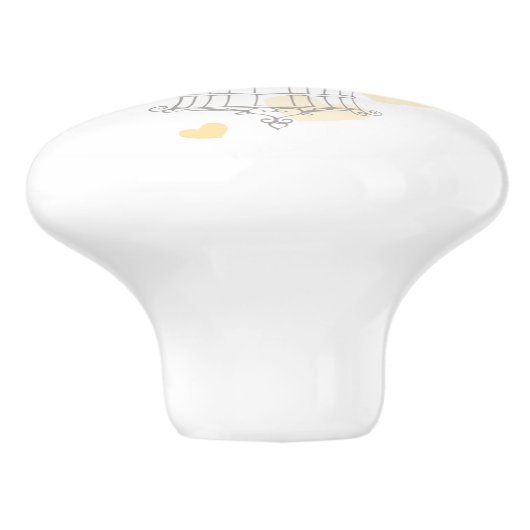 Poignée de porte d'art de coeurs d'inséparables de (Côté)