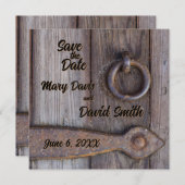 Poignée de porte de cave Mariage Save The Date (Devant / Derrière)