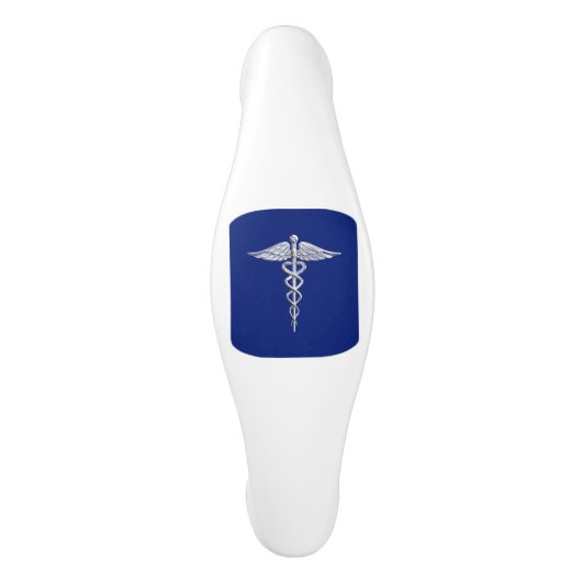 Poignée De Porte En Céramique Chrome Comme Caduceus Symbole Médicale sur Marine (Devant)