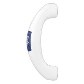 Poignée De Porte En Céramique Infirmière inscrite RN Silber Caduceus Navy Blue C (Côté)