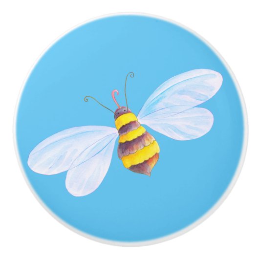 Poignée de porte en forme d'abeille insecte mignon (Devant)