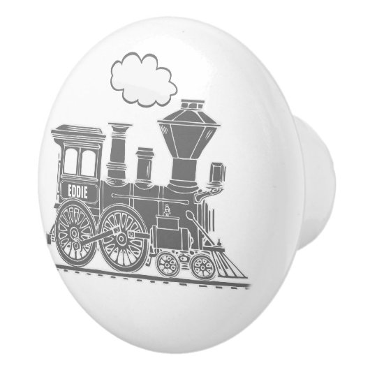 Poignée de porte en forme de train à vapeur gris p (Droite)