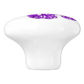 Poignée de porte encrée pourpre d'art de papillon (Côté)