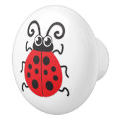 poignée de porte graphique insecte coccinelle roug (Droite)