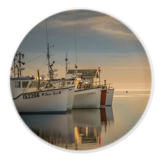 Poignée de porte, photo bateaux de pêche (Devant)