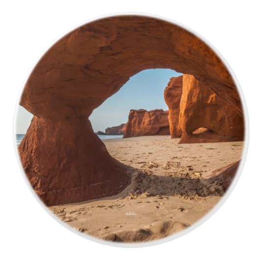 Poignée de porte, photo plage et cap (Devant)
