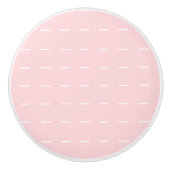 Poignée de porte rayée rose et blanc (Devant)