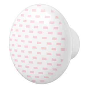 Poignée de porte rose et blanche à carreaux carrée